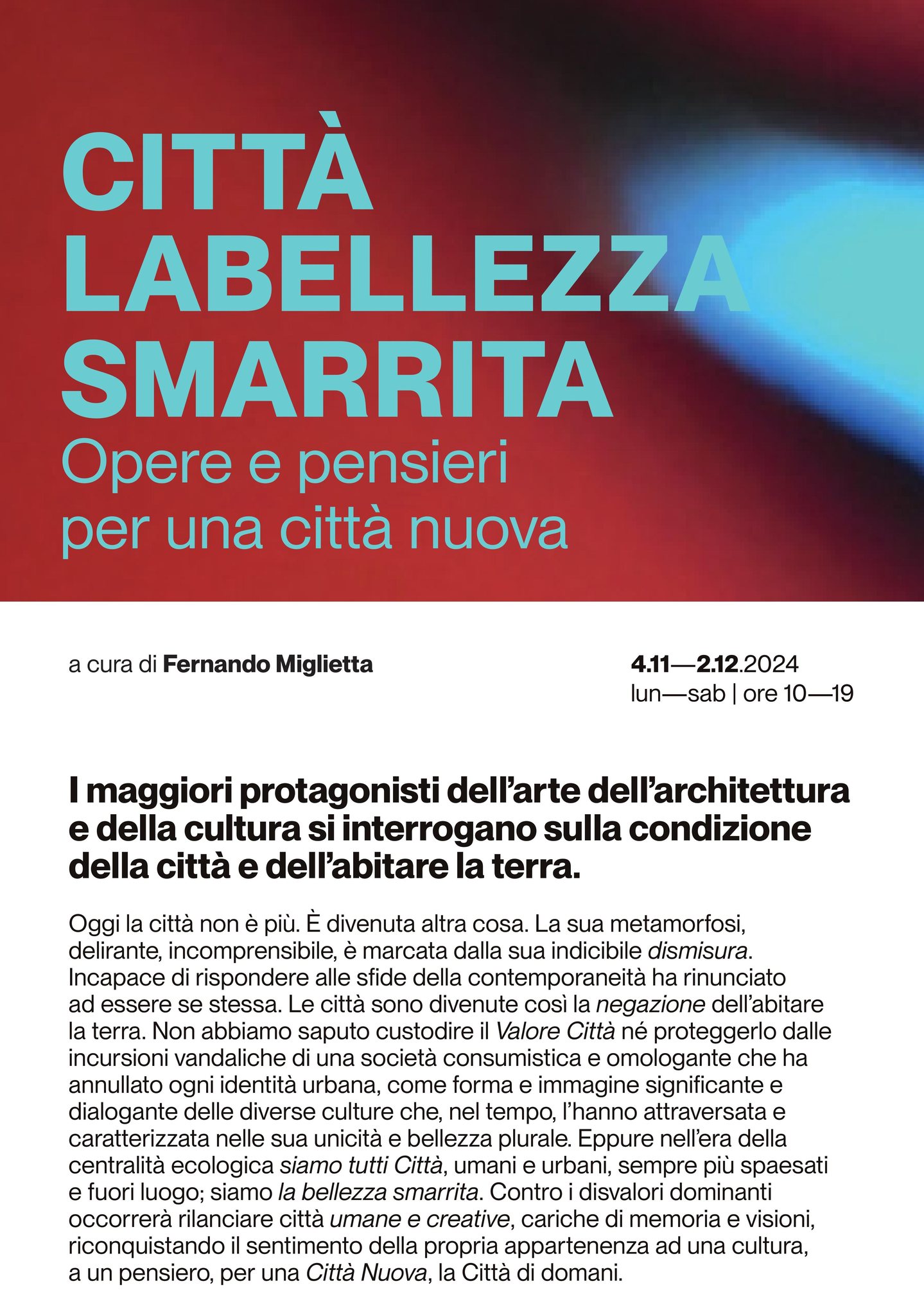 CITTA’ LA BELLEZZA SMARRITA
